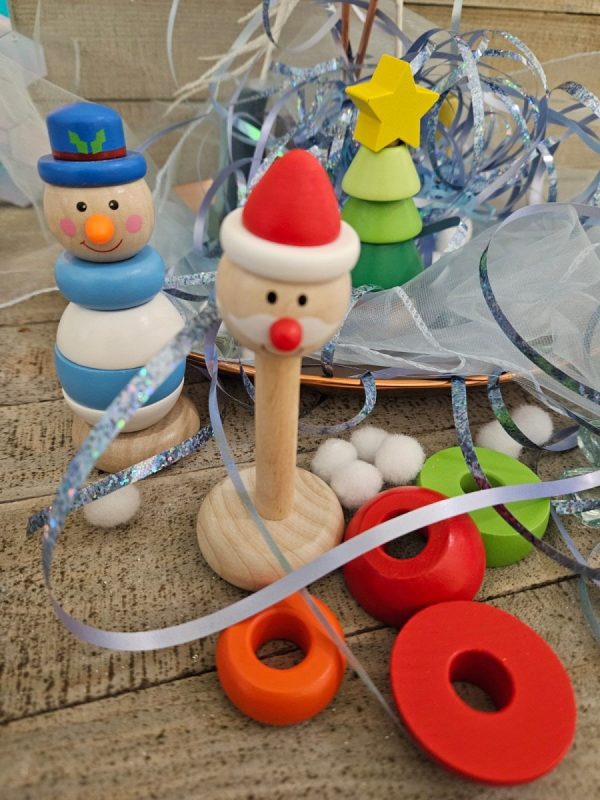 Christmas Wooden Stacking Tower - Image 2